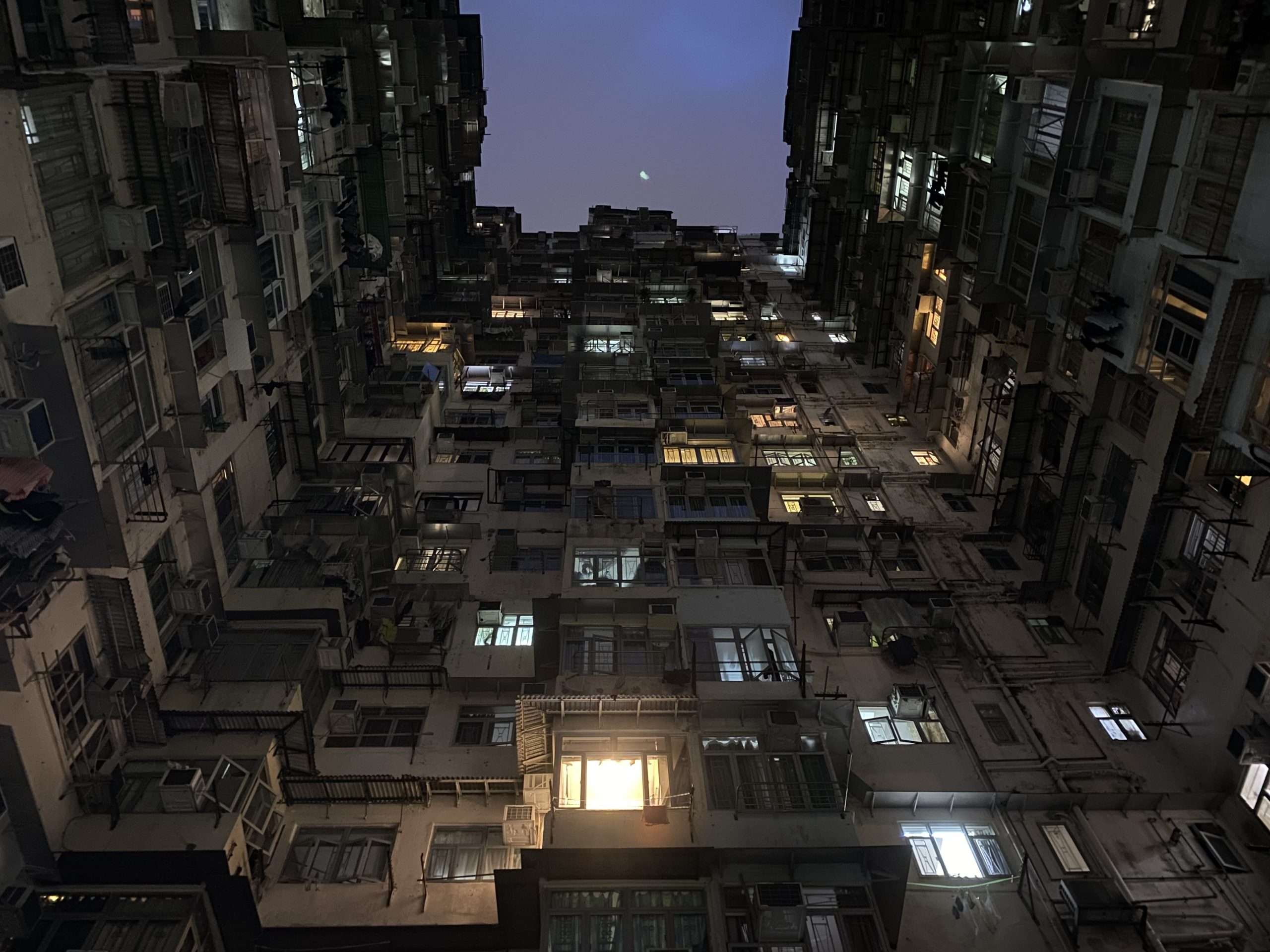 Photograph of towering apartment buildings used in the final animation piece.