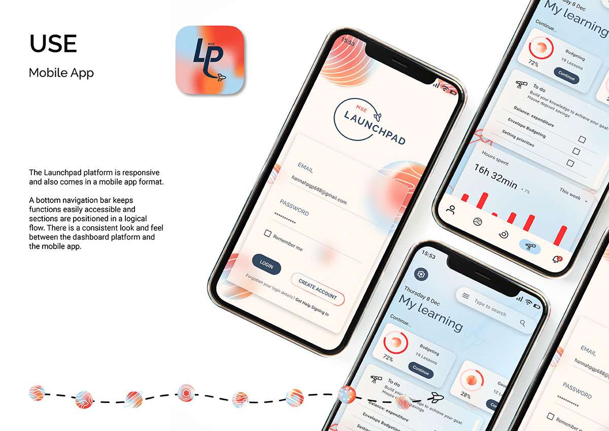 Mobile format of the Launchpad platform