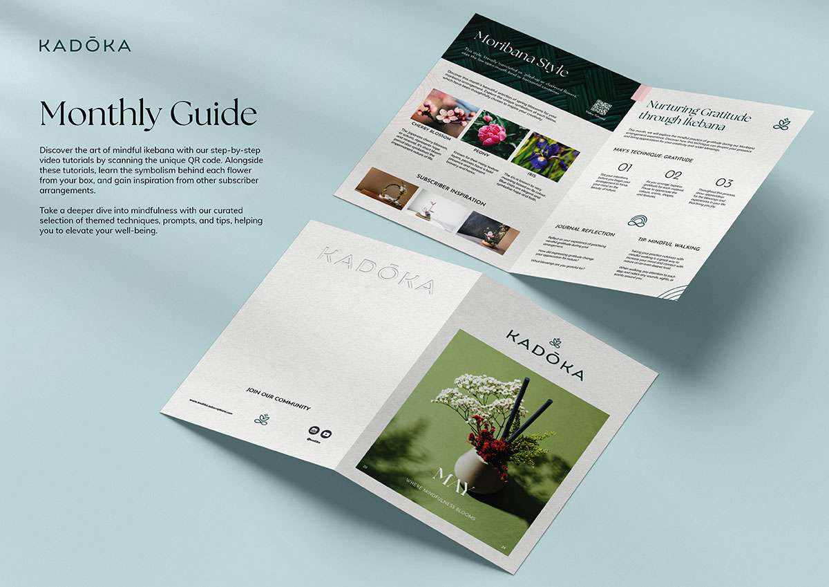 Booklet design of the Kadōka monthly guide